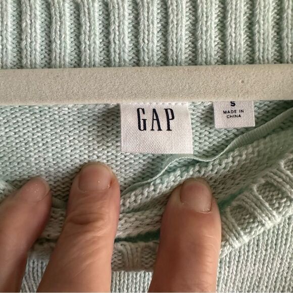 Gap Light Mint Green Sweater Size Small Boatneck - Picture 7 of 12